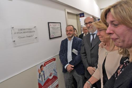 Il vicegovernatore FVG con delega alla Salute, Riccardo Riccardi, all'intitolazione del laboratorio di Ecocardiografia di Trieste alla memoria di Claudio Pandullo